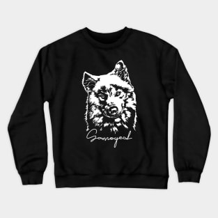 Samoyed dog lover portrait Crewneck Sweatshirt